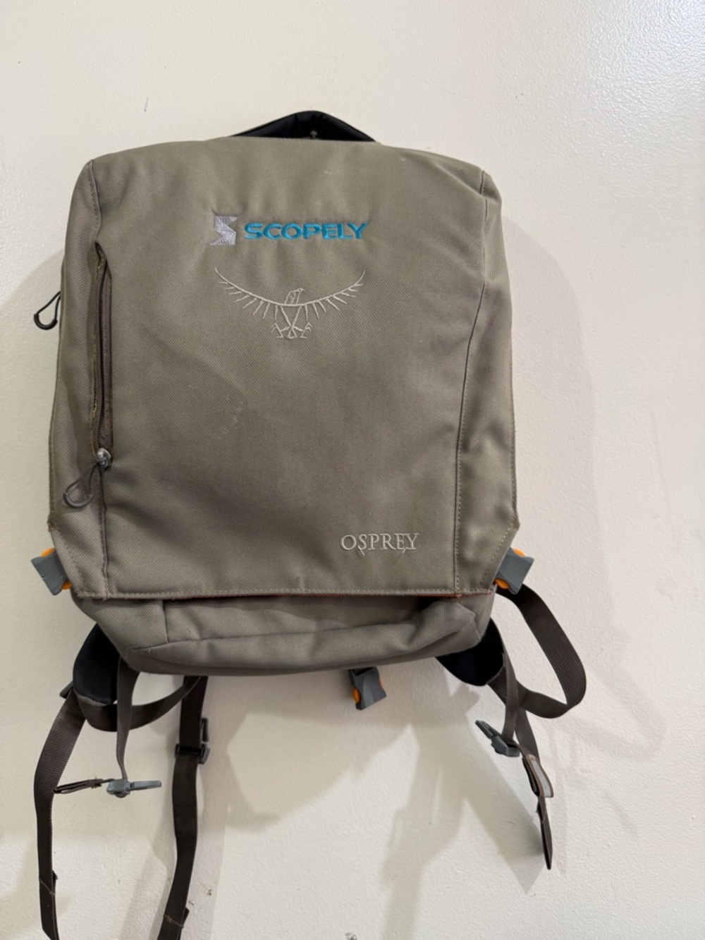 OSPREY Olive Green Backpack with Scopely Embroidery